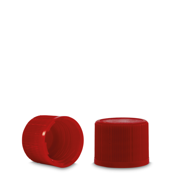 Screw cap PP red RD 18