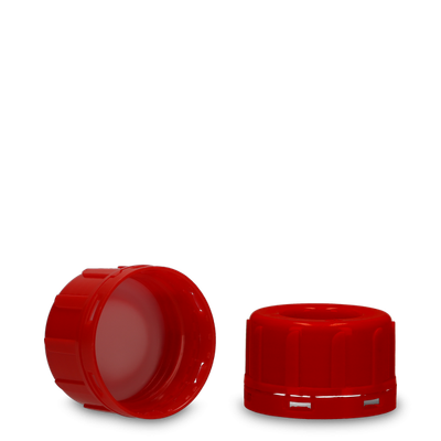 Tamper evident closure HDPE red GL 45
