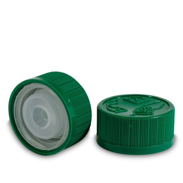 Push &amp; Twist Cap HDPE green 28