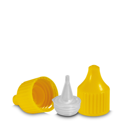 Spritzverschluss - gelb - PP - RD 18