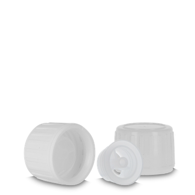 Fermeture inviolable HDPE blanc PP 28 - avec bague de coulée