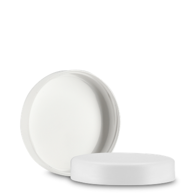 Cosmetic lid - white - 62 mm - matt rounded