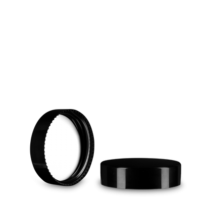 Glass jar lid - black - 47 mm - glossy
