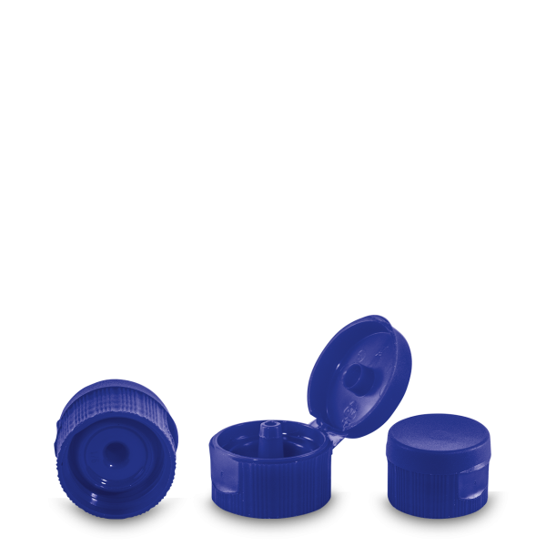 Folding hinge closure PP blue 28