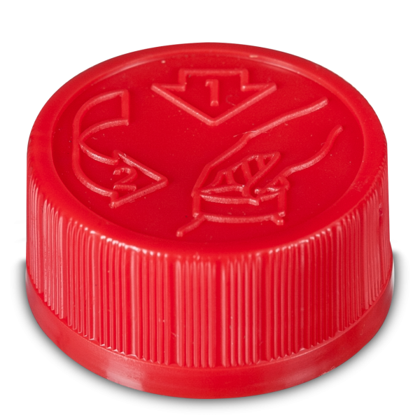 Push &amp; turn degasser cap - red - 28