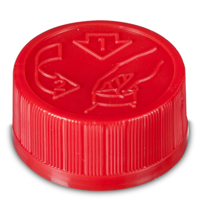 Push &amp; turn degasser cap - red - 28