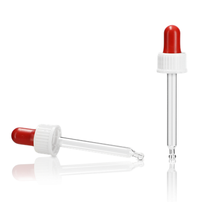 Pipettenverschluss - weiß - Glas - GL 18 - f. 30ml Tropfflasche