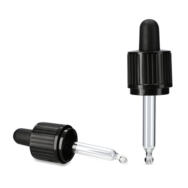 Pipette cap glass black GL 18 round