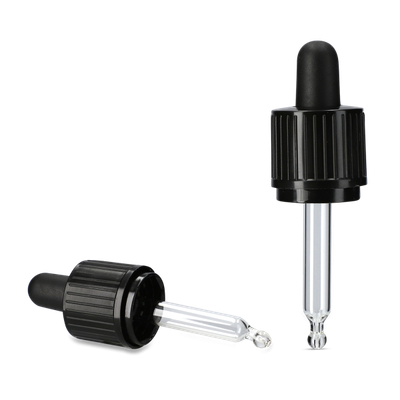 Tappo per pipetta in vetro nero GL 18 rotondo
