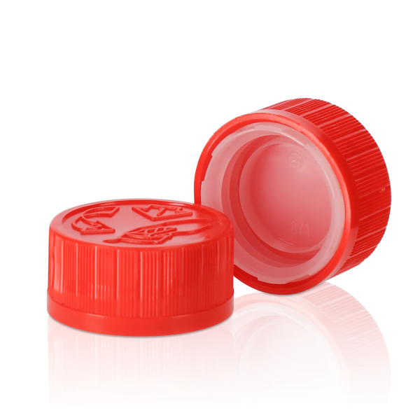 Push &amp; Twist Cap HDPE red 28