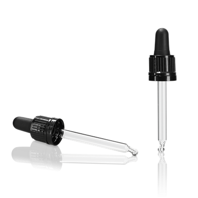 Tappo per pipetta - nero - vetro - GL 18 - lunghezza 77 mm