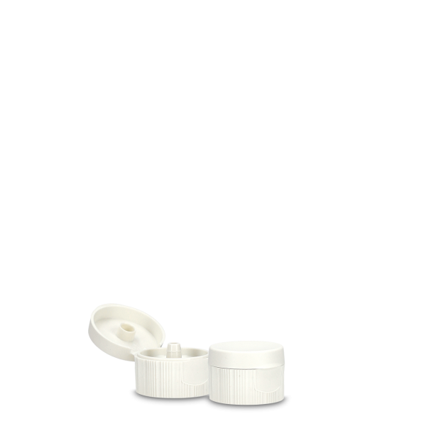 Folding hinge closure made of 100% PCR, white, for thread 28