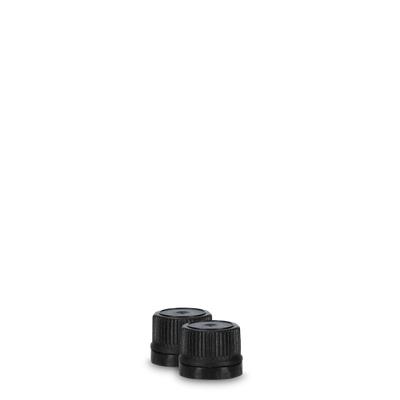 Tapón de rosca HDPE negro GL 18 redondo