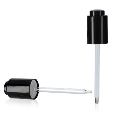 Tapón de pipeta con pulsador - vidrio negro 20/410 - para frasco cuentagotas de 30ml