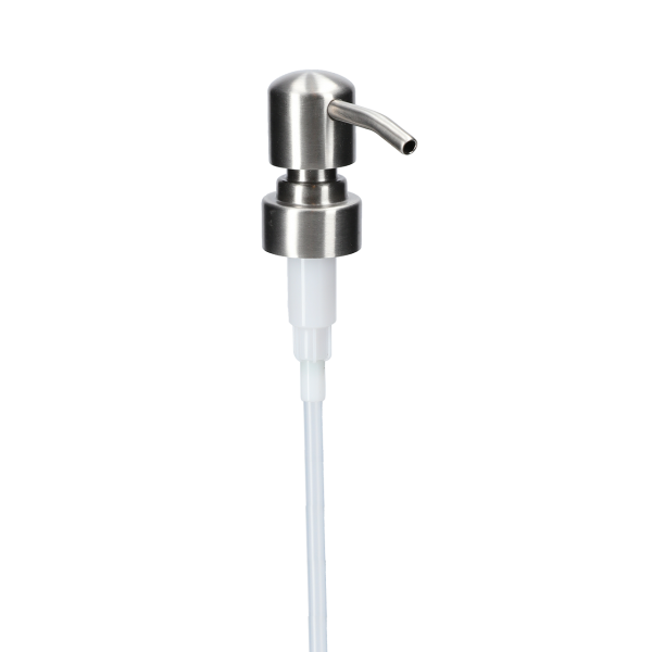 Lotion pump - stainless steel - silver - thread 28/400 - high pump head