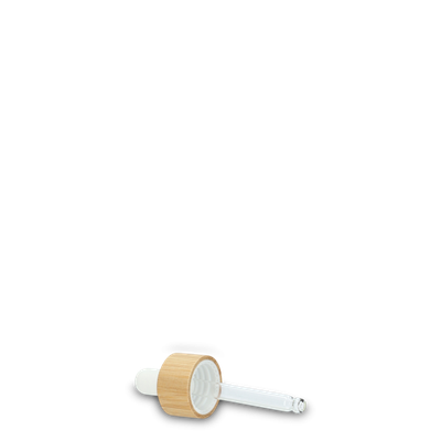 Pipette bambou - tétine blanche - 20/410 ronde