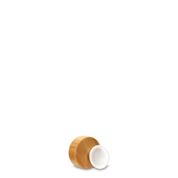 Lid made of bamboo, inside AS, for 15ml jar, including insert lid
