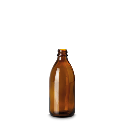 200 ml Enghalsglas Glas braun GL 22 rund