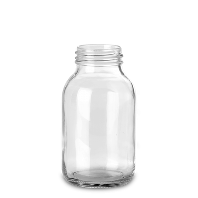 500 ml wide-neck glass glass clear GL 55 round