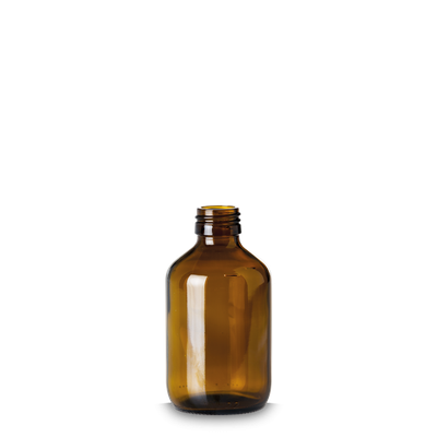 200 ml medicine bottle glass brown PP 28 round