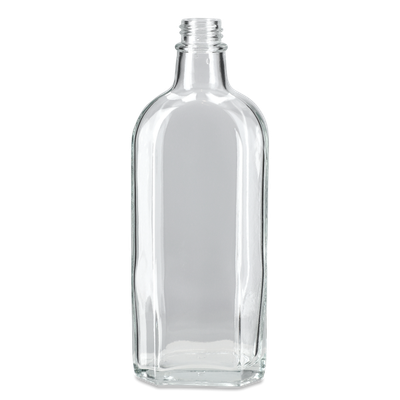 250 ml Meplatflasche Glas klar GL 22 meplat