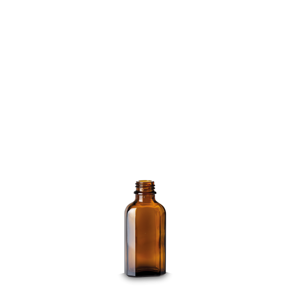 50 ml meplat bottle glass brown GL 22 meplat