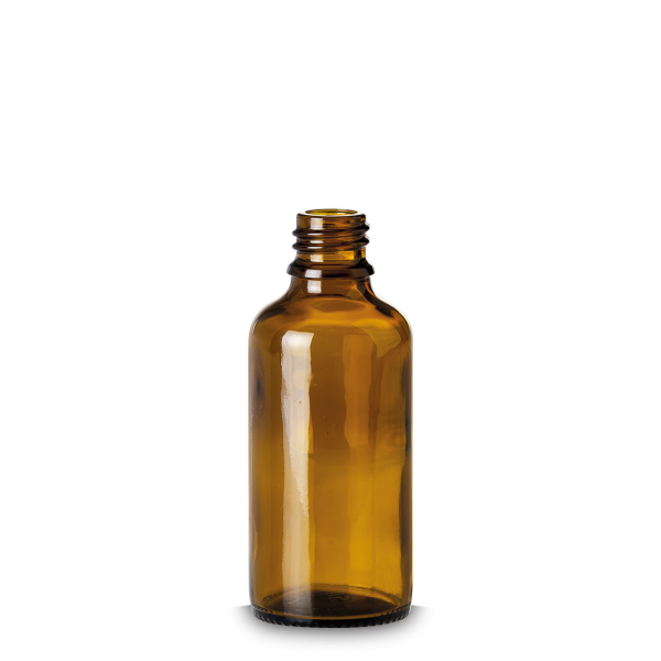 50 ml dropper bottle glass brown GL 18 round