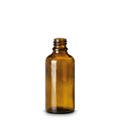 50 ml dropper bottle glass brown GL 18 round