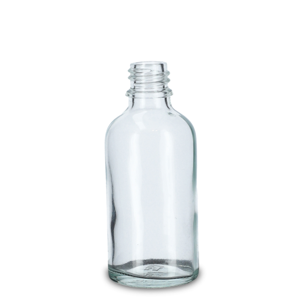 50 ml dropper bottle glass clear GL 18 round