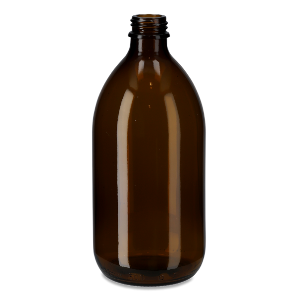 500 ml narrow neck glass brown GL 25 round