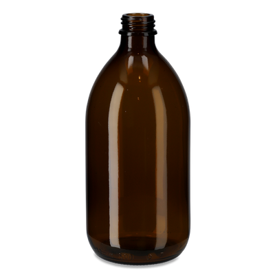 500 ml narrow neck glass brown GL 25 round
