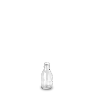 30 ml Enghalsglas Glas klar GL 18 rund