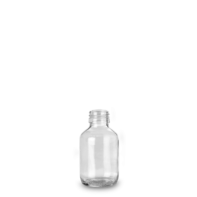 100 ml medicine bottle glass clear PP 28 round