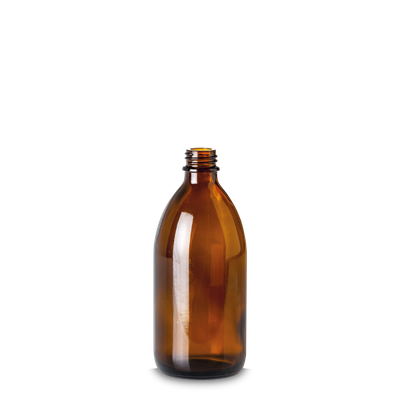 250 ml narrow neck glass brown GL 22 round