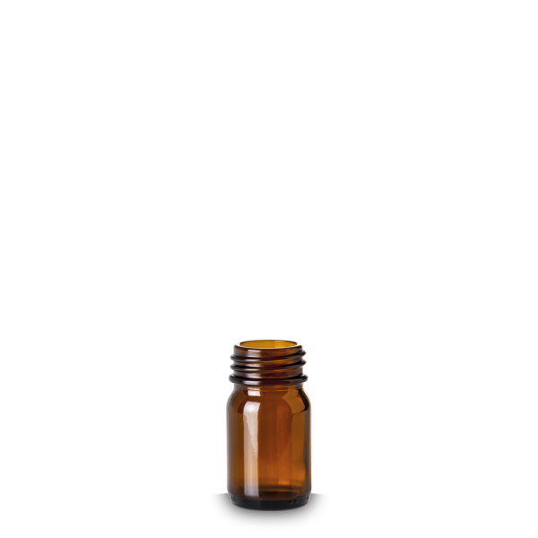 30 ml Weithalsglas Glas braun GL 32 rund