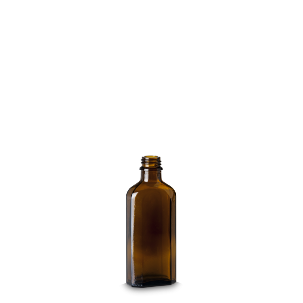 100 ml Meplat bottle glass brown GL 22 meplat