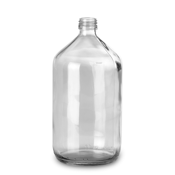 1000 ml medicine bottle glass clear PP 28 round