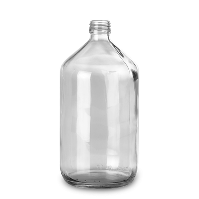 Flacon de médicament 1000 ml verre transparent PP 28 rond