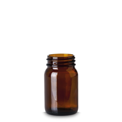 Bicchiere in vetro marrone GL 55 rotondo da 200 ml a collo largo