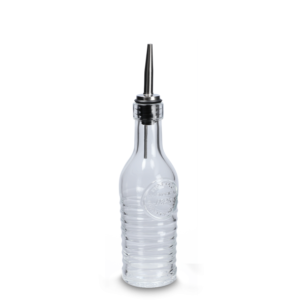 268 ml - oil bottle - glass - clear - including stainless steel pourer