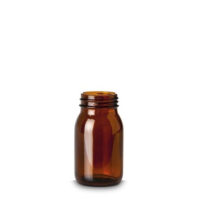 Vaso boca ancha marrón GL 45 redondo 150 ml
