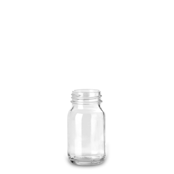 100 ml wide-neck glass glass clear GL 40 round