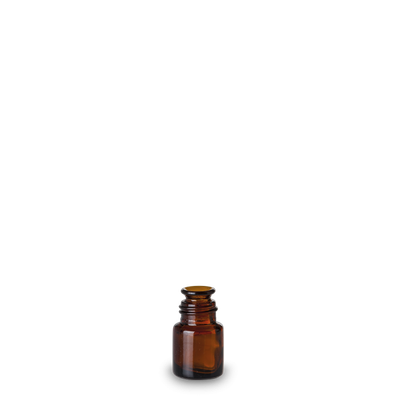 Botella de esencia de 15 ml vidrio plato marrón 28 redondo