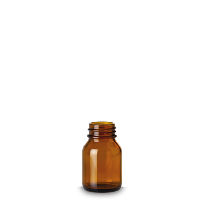 50 ml Weithalsglas Glas braun GL 32 rund