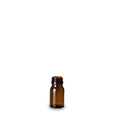 30 ml medicine bottle glass brown PP 28 round