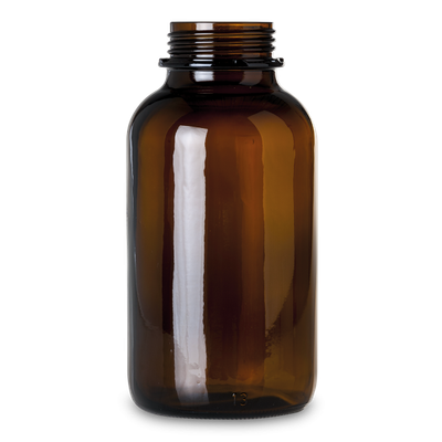 Pot en verre à large ouverture de 2500 ml marron OV 80 rond