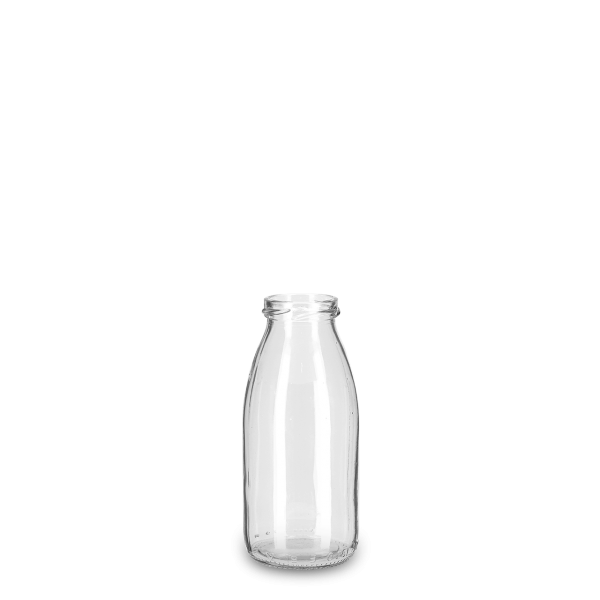 250 ml juice bottle clear glass TO 43 round