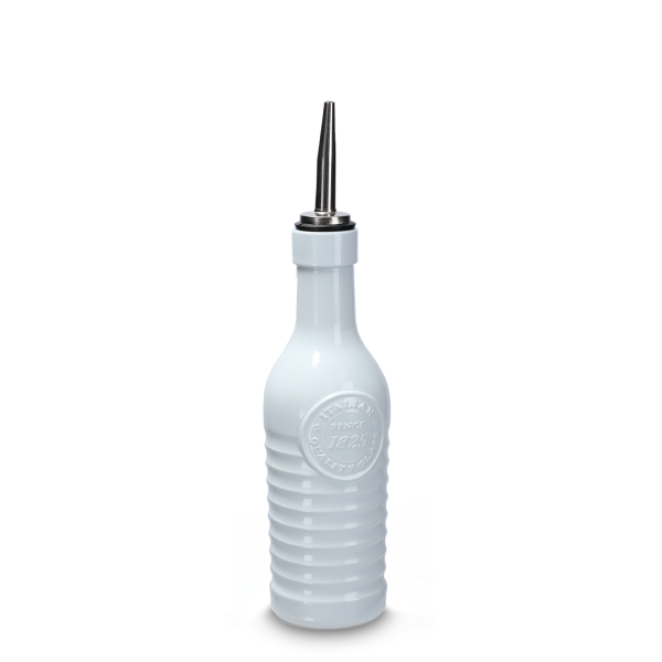 268 ml - oil bottle - white - including stainless steel pourer
