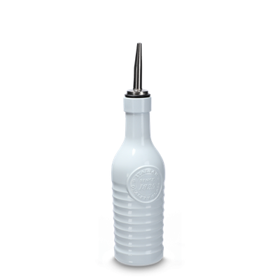 268 ml - oil bottle - white - including stainless steel pourer
