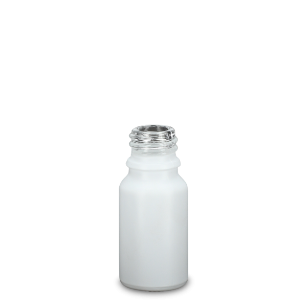 10 ml dropper bottle glass white 18/410 round